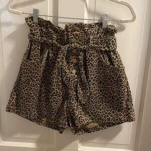 Entro cheetah print high waisted shorts size small